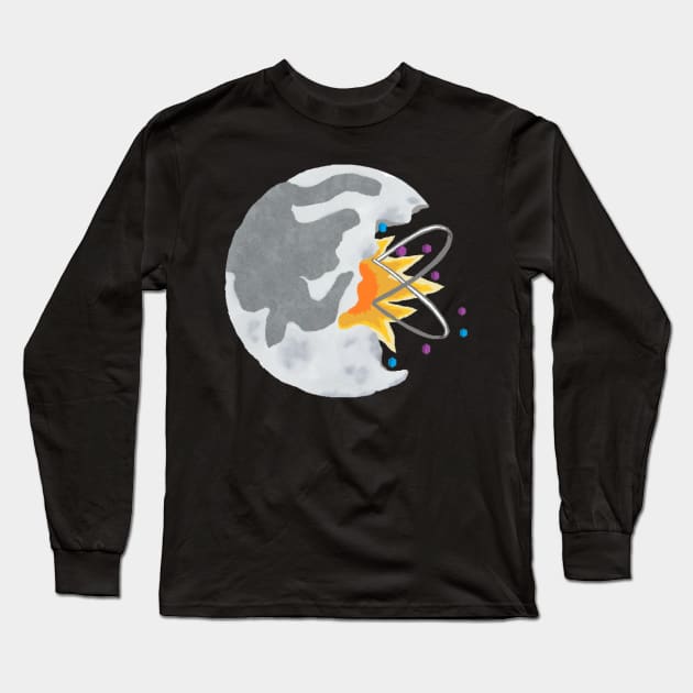 Dyson Sphere moon? hmmmm Long Sleeve T-Shirt by Keatos